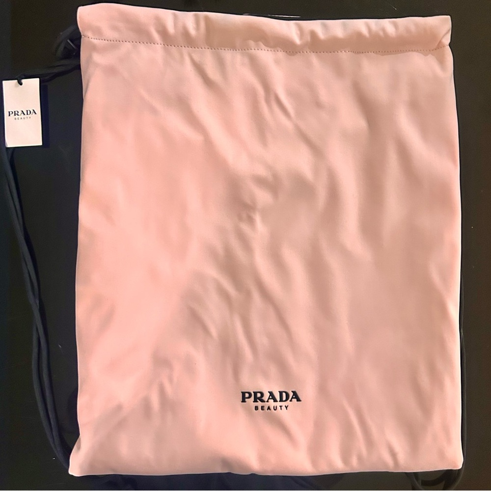 Prada Beauty Reversible Pink Nylon Drawstring Bag